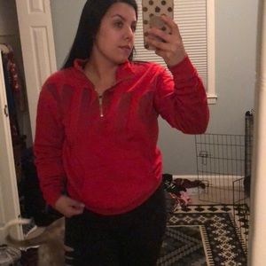 Red VS PINK zip up sweatshirt size S